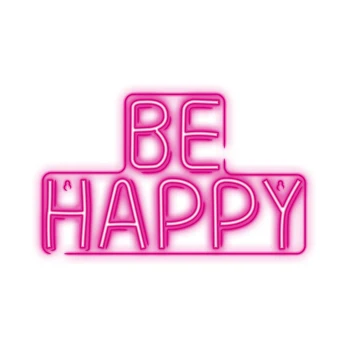 Forever Neoninis PLEXI LED BE HAPPY rožinis NNE10 Neolia
