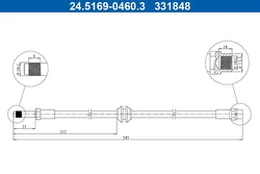 ATE 24.5169-0460.3 Stabdžių žarnelė