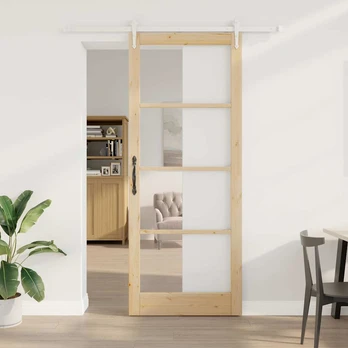 Slankios Durys Ruda 93 x 232 cm Medis ir metalas