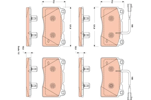 TRW GDB1888 Brake pad set