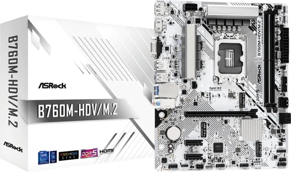 Asrock B760M-HDV/M.2 motherboard Intel B760 LGA 1700 micro ATX