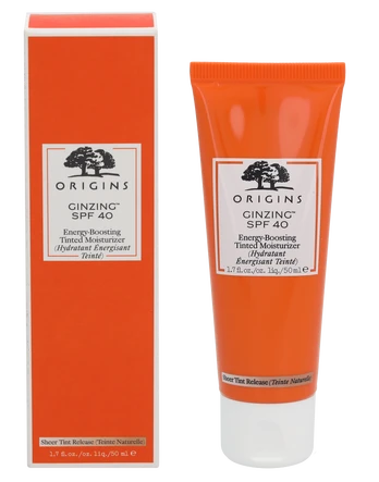 Stiprinantis įdegį kremas Origins Ginzing Energy Boosting Tinted Moisturizer SPF40, 50 ml