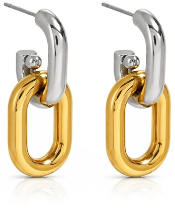 Troli Charming bicolor dangle earrings VJDE2410009-PS