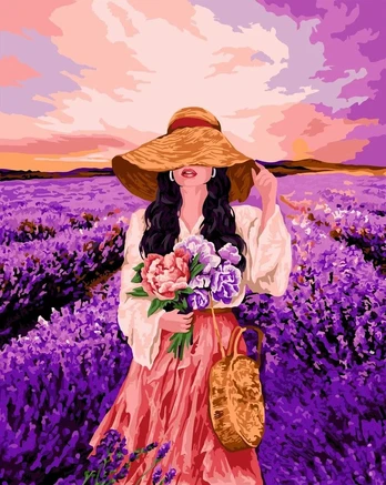 Paint by Numbers kit Lavender aromas 40x50 cm W014