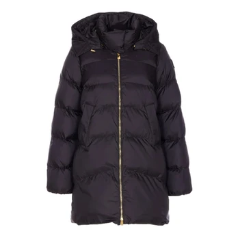 Pūkinė striukė moterims, Juoda, Calzone coat