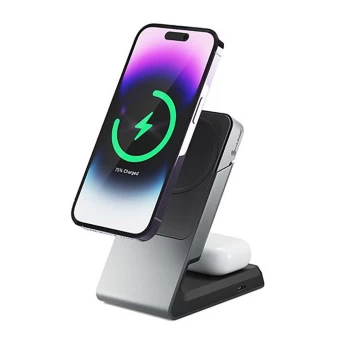 ALOGIC Matrix 2-in-1 MagSafe Charger with Desktop Dock - Black