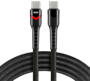 EverActive USB-C – USB-C USB kabelis 2 m juodas (CBB-2PDR)