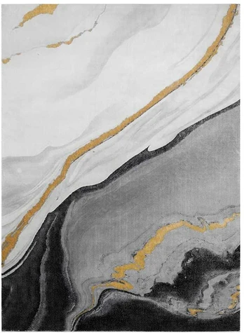 Dywan ESTEMA MARBLE spalva juoda 80x150 Hakano