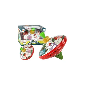 Lean Traditional Metal Spinning Top Santa Claus Theme