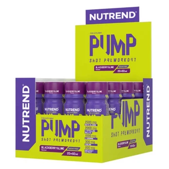 NUTREND Pump Pre-Workout Shot - 20x60ml Vaivorykštė