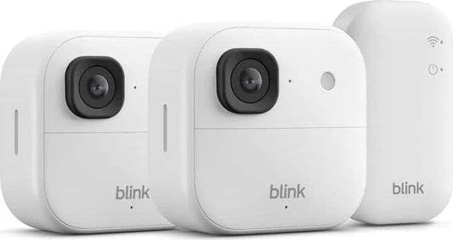 Amazon security camera Blink Outdoor 2K+ (2 Camera System), white | B0F9632B4F