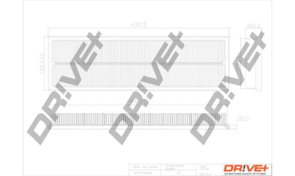 Oro filtras Dr!ve+ DP1110.10.0580