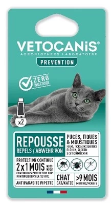 Vetocanis atbaidantis užlašinamas tirpalas katėms 2x1,2ml