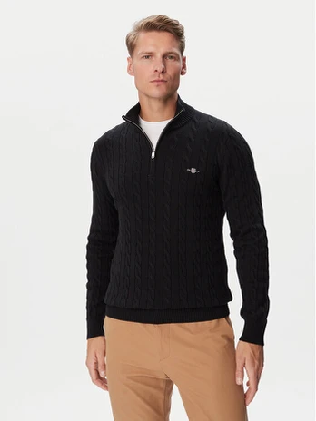Gant Megztinis 8050603 Juoda Regular Fit