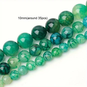 Apvalūs karoliukai, 10 mm (apie 35 vnt.)