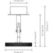 UMAGE LED prožektorius "Asteria Spot", Ø 12 cm, padengtas žalvariu