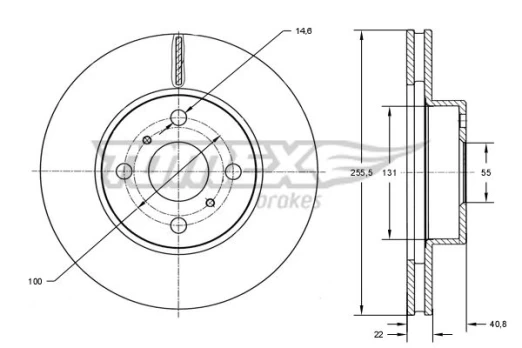 Stabdžių diskas TOMEX Brakes TX 71-32