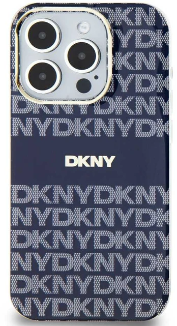 Dėklas DKNY PC/TPU Repeat Pattern Tonal Stripe Magsafe Case for iPhone 13 Pro Mėlyna