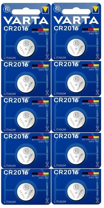 Elementai Varta Lithium CR2016, 10 vnt