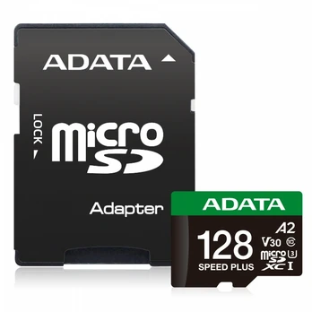 ADATA Micro SDXC karta 128GB Speed Plus, U3, C10, A2, V30 (R:180/W:160 MB/s) + SD adaptér