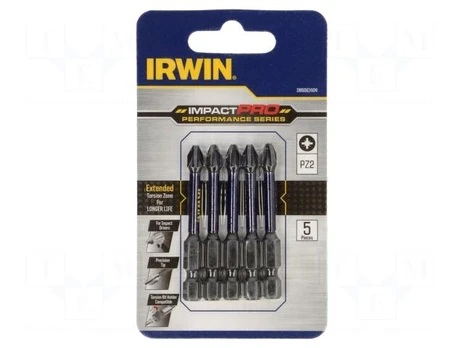 Screwdriver bit | Pozidriv® | PZ2 | Kind: impact | 5pcs | IMPACT PRO