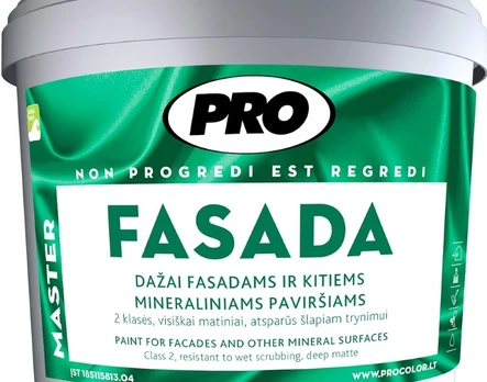 Dažai PRO FASADA, 10 L, baltos spalvos