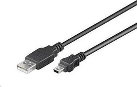 USB kabelis PremiumCord USB-A - mini USB Juodas (ku2m02A)