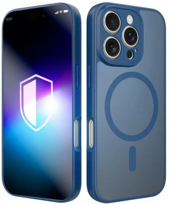 Dėklas 3MK Misty MagCase do Apple iPhone 16 Pro mėlyna