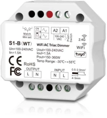 150-360W WiFi & RF AC TRIAC valdiklis