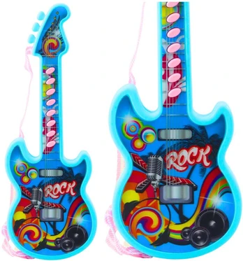 Žaislinė elektrinė gitara vaikams, 29 cm, mėlyna