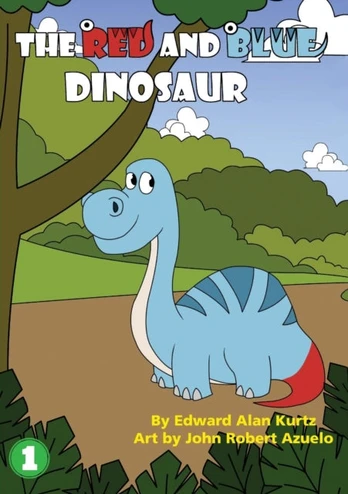 Red And Blue Dinosaur
