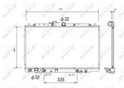 Variklio radiatorius NRF NRF 53744