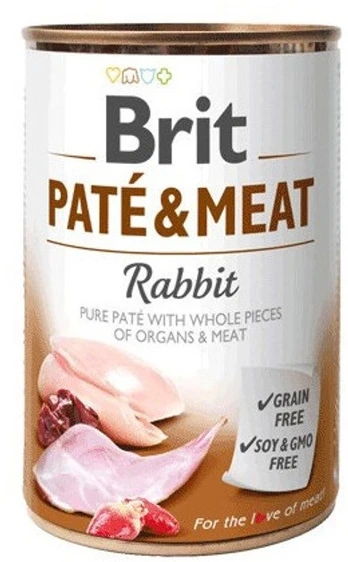 BRIT Paté & Meat Rabbit - wet dog food - 400g