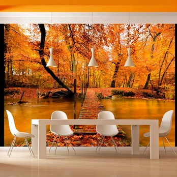 Artgeist Fototapetas - Autumn bridge