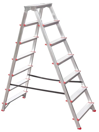 Kopėčios dvipusės buitinės 7 pakopų, 140 cm