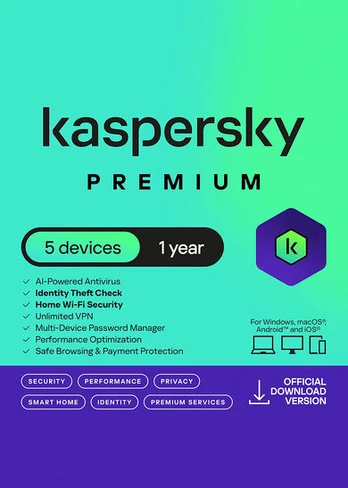 Kaspersky Premium (1 Year / 5 Devices) Key EUROPE