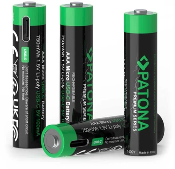 PATONA rechargeable battery AAA/LR03 Li-Pol 500mAh