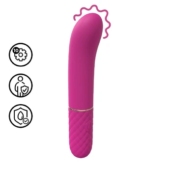 Mini G-Spot Vibrator Pink - Compact Silicone Massager, 10 Modes