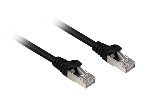 Sharkoon Patchkabel RJ45 Cat.6a SFTP (juodas, 10 Meter, LSOH (Halogenfrei))