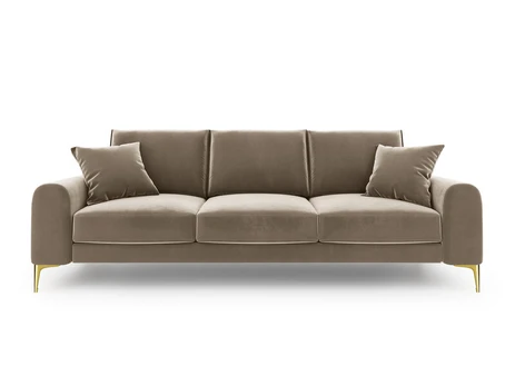 Keturvietė sofa Mazzini Sofas Madara, smėlio/auksinės spalvos