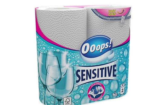 Popierinis rankšluostis Ooops! Sensitive, 2 vnt., ST