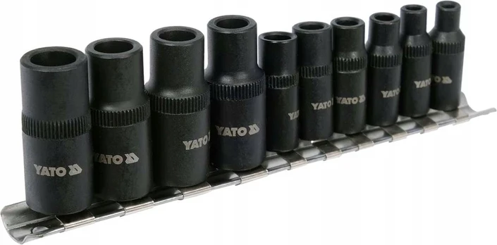 Yato 10 adapterių rinkinys sriegikliams ant terkšlės 1/4'' 3/8''