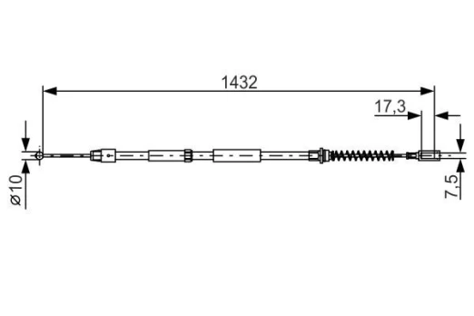 Trosas, stovėjimo stabdys BOSCH 1 987 482 034