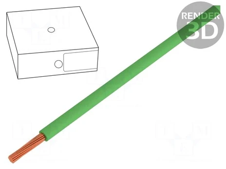 Wire | H07V-K | stranded | Cu | 1.5mm2 | green | PVC | 470/750V | Class: 5
