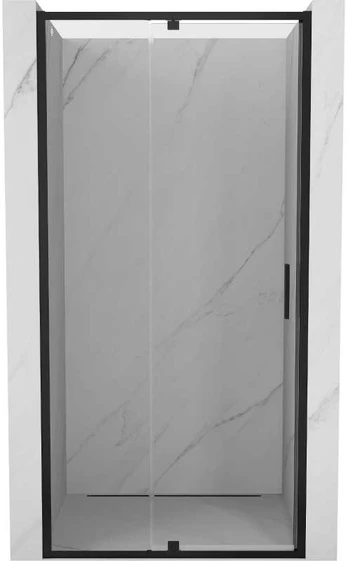 Dušo durys Mexen Exo, varstomos, 105 cm, transparent/juodas
