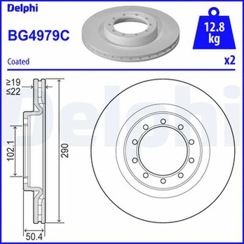 DELPHI BG4979C Brake Disc