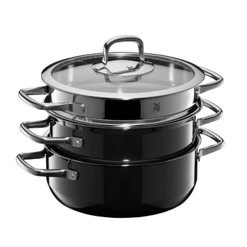 WMF Fusiontec Compact, 3 vnt., juodas - Puodų komplektas
