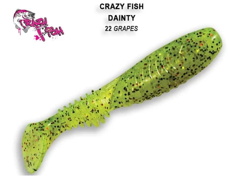 Minkštas masalas Crazy Fish Dainty 85mm 22-Grapes 8.5 cm
