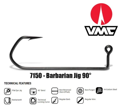 Kabliukas galvakabliui VMC 7150 Barbarian juodas 6/0