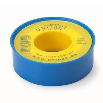 Tefloninė sandarinimo juostelė UNITAPE, 12 m x 12 mm x 0,075 mm